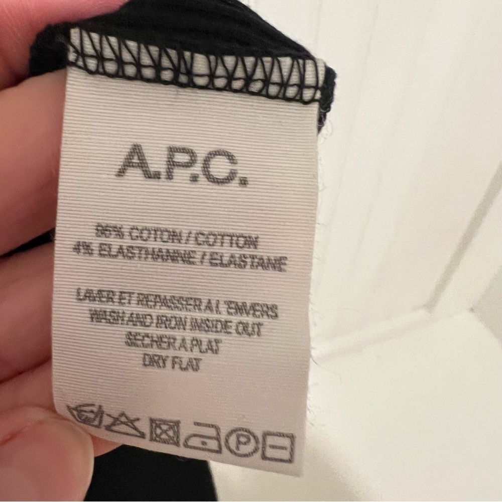 A.P.C. Black Ribbed Knit Dress - Picture 4 of 5